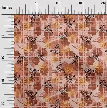 OneOone хлопковая гибкая светло-розовая лососевая ткань с геометрическим рисунком, ткань для шитья во дворе с принтом, принадлежности для шитья одежды своими руками, 40 дюймов 42 Inch Wide - Viscose Chiffon светло-серый