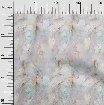 OneOone Хлопковая гибкая светло-розовая ткань Цветочный швейный материал Ткань с принтом в ярдах 40 дюймов 42 Inch Wide - Viscose Chiffon мятный зеленый
