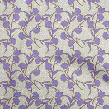 OneOone Хлопковая гибкая светло-серая ткань с цветочным ботаническим рисунком, одежда своими руками, стеганая ткань с принтом, ткань в ярдах, 40 дюймов 42 Inch Wide - Viscose Chiffon бежевый