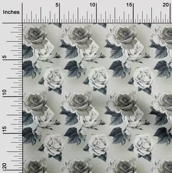 OneOone Хлопковая гибкая светло-серая ткань с цветочным принтом, одежда своими руками, стеганая ткань, ткань с принтом в ярдах, 40 дюймов 42 Inch Wide - Viscose Chiffon розовый