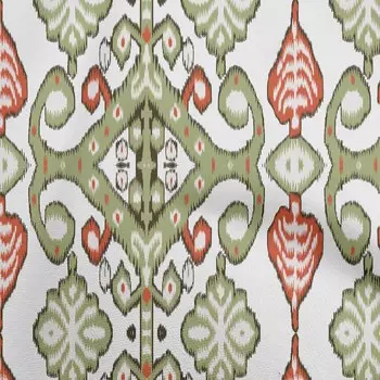 OneOone Хлопковая гибкая светло-зеленая ткань, азиатская швейная ткань икат во дворе с принтом, принадлежности для шитья одежды своими руками, 40 дюймов 42 Inch Wide - Viscose Chiffon зелёный