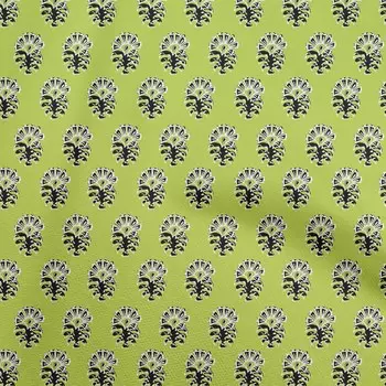 OneOone Хлопковая гибкая светло-зеленая ткань Блок DIY Одежда Лоскутная ткань Ткань с принтом в ярдах 40 дюймов 42 Inch Wide - Viscose Chiffon синий