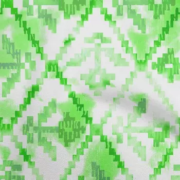 OneOone Хлопковая гибкая светло-зеленая ткань с геометрическим рисунком, акварельный швейный материал, ткань с принтом в ярдах, 40 дюймов 42 Inch Wide - Viscose Chiffon серый