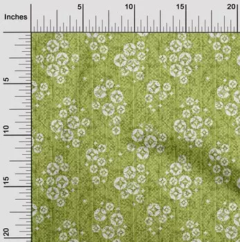 OneOone Хлопковая гибкая светло-зеленая ткань с геометрической и цветочной текстурой, одежда своими руками, стеганая ткань с принтом, ткань в ярдах, 40 дюймов 42 Inch Wide - Viscose Chiffon светло-серый