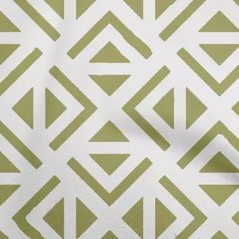 oneOone Хлопковая гибкая светло-зеленая ткань с геометрическим рисунком и треугольниками. Материал платья. Ткань с принтом. Ткань в ярдах. 40 дюймов. 42 Inch Wide - Viscose Chiffon светло-зеленый
