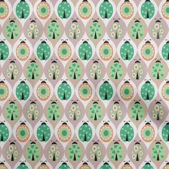 OneOone Хлопковая гибкая светло-зеленая ткань ткань с птицами и божьими коровками для шитья ткань для рукоделия с принтом в ярдах 40 дюймов 42 Inch Wide - Viscose Chiffon светло-коричневого