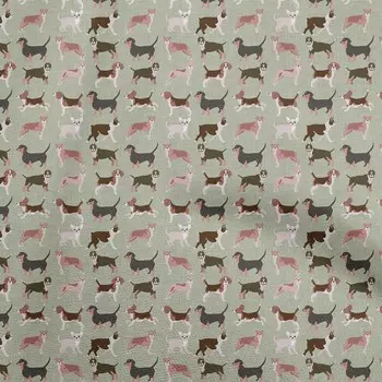 OneOone Хлопковая гибкая светло-зеленая ткань, ткань для эскизов собак для шитья, ткань для рукоделия с принтом в ярдах, 40 дюймов 42 Inch Wide - Viscose Chiffon фиолетовый