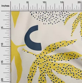 OneOone Хлопковая гибкая светло-желтая ткань с листьями, ткань для квилтинга одежды своими руками, ткань с принтом в ярдах, 40 дюймов 42 Inch Wide - Viscose Chiffon светло-желтого