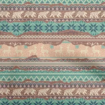 OneOone Хлопковая гибкая темно-бежевая ткань с Рождеством, принадлежности для квилтинга, ткань для шитья с принтом во дворе, 40 дюймов 42 Inch Wide - Viscose Chiffon синий