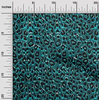 oneOone хлопковая гибкая темно-бирюзовая зеленая ткань для рукоделия из кожи животных, декоративная ткань с принтом во дворе, 40 дюймов 42 Inch Wide - Viscose Chiffon тил зеленый
