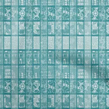 OneOone Хлопковая гибкая темно-бирюзовая зеленая ткань Aaian, батик, принадлежности для квилтинга, ткань для шитья с принтом во дворе, 40 дюймов 42 Inch Wide - Viscose Chiffon синий