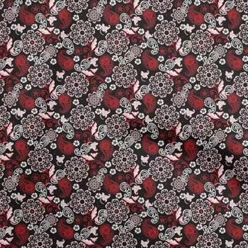 OneOone Хлопковая гибкая темно-коричневая ткань с рисунком пейсли для поделок, декоративная ткань с принтом во дворе, 40 дюймов 42 Inch Wide - Viscose Chiffon темно-коричневого