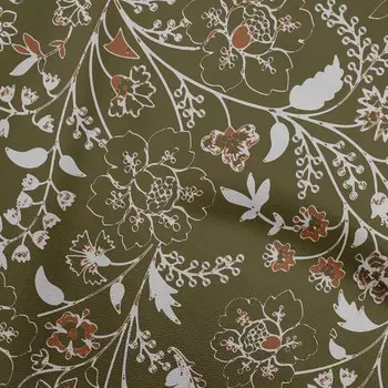 oneOone хлопковая гибкая темно-оливковая зеленая ткань Jacobean Цветочная одежда «сделай сам» стеганая ткань с принтом ткань в дворе 40 дюймов 42 Inch Wide - Viscose Chiffon темно-зеленого