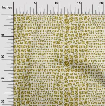 OneOone Хлопковая гибкая темно-оливково-зеленая ткань из крокодиловой кожи животных, принадлежности для шитья с принтом, ткань для шитья во дворе, 40 дюймов 42 Inch Wide - Viscose Chiffon темно-синий