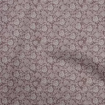 OneOone Хлопковая гибкая темно-розово-коричневая ткань Каламкари Принадлежности для шитья с принтом Ткань для шитья во дворе 40 дюймов 42 Inch Wide - Viscose Chiffon темно-синий