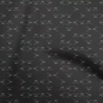 oneOone Хлопковая гибкая темно-серая ткань с абстрактными линиями Материал платья Ткань с принтом Ткань в ярдах 40 дюймов 42 Inch Wide - Viscose Chiffon чёрный