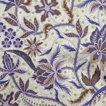 OneOone Хлопковая гибкая темно-синяя ткань Jacobean с цветочным принтом для поделок, принты на ткани в ярдах, 40 дюймов 42 Inch Wide - Viscose Chiffon темно-синий