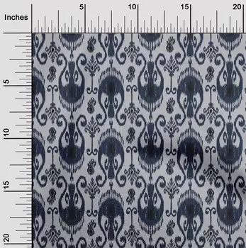 OneOone Хлопковая гибкая темно-синяя ткань Этнический материал платья икат Ткань с принтом Ткань в ярдах 40 дюймов 42 Inch Wide - Viscose Chiffon коричневый