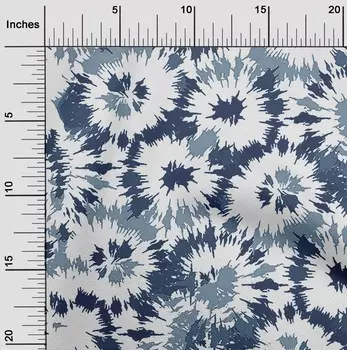 oneOone Хлопковая гибкая темно-синяя ткань с цветочным принтом Материал платья Ткань с принтом Ткань в ярдах 40 дюймов 42 Inch Wide - Viscose Chiffon зелёный