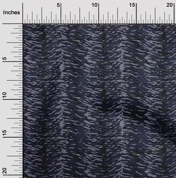OneOone Хлопковая гибкая темно-синяя ткань, шкура тигра, принадлежности для квилтинга, швейная ткань с принтом, 40 дюймов в дворе 42 Inch Wide - Viscose Chiffon темно-синий
