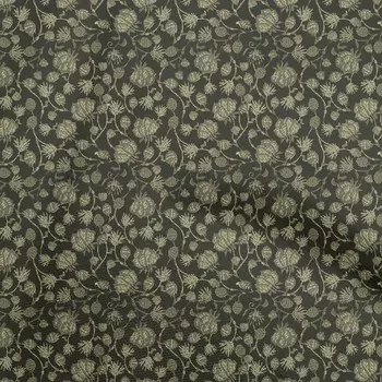 OneOone Хлопковая гибкая темно-зеленая ткань Каламкари Швейный материал Ткань с принтом в ярдах 40 дюймов 42 Inch Wide - Viscose Chiffon коричневый