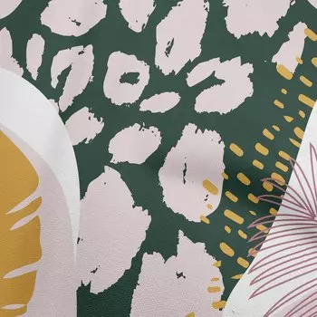 OneOone Хлопковая гибкая темно-зеленая ткань с тропическими абстрактными листьями, ткань для шитья, ткань для рукоделия с принтом в ярдах, 40 дюймов 42 Inch Wide - Viscose Chiffon фиолетовый