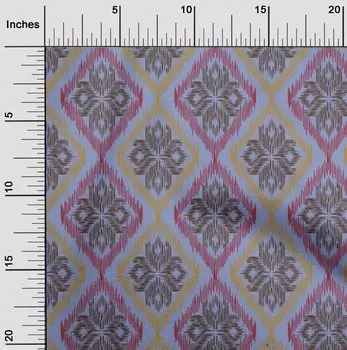 OneOone Хлопковая гибкая ткань Argyle Ikat с принтами в ярдах шириной 40 дюймов 42 Inch Wide - Viscose Chiffon темно-синий