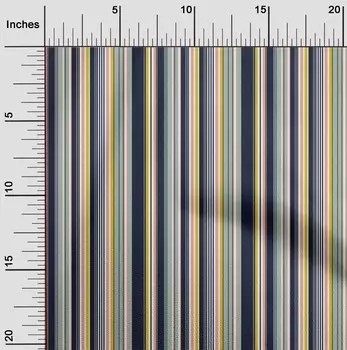 OneOone Хлопковая гибкая ткань Баядерка в полоску с декором и принтом BTY 40 дюймов 42 Inch Wide - Viscose Chiffon золотой