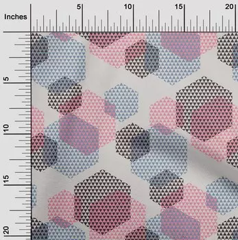 OneOone Хлопковая гибкая ткань цвета темного шоколада, треугольная и шестиугольная геометрическая ткань для рукоделия, стеганая ткань с принтом, ткань в ярдах, 40 дюймов 42 Inch Wide - Viscose Chiffon коричневый