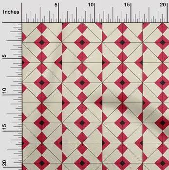 OneOone Хлопковая гибкая ткань для шитья с ромбовидным геометрическим принтом BTY 40 дюймов 42 Inch Wide - Viscose Chiffon аквамарин
