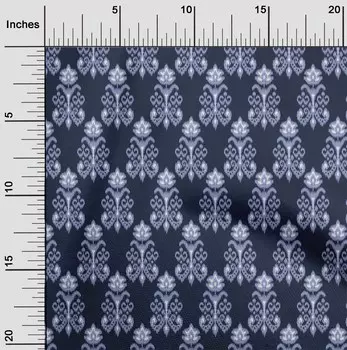 OneOone Хлопковая гибкая ткань для шитья с цветочным принтом икат BTY шириной 40 дюймов 42 Inch Wide - Viscose Chiffon чёрный