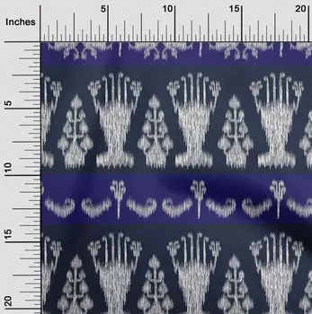 oneOone Хлопковая гибкая ткань Этническая ткань для декора Икат с принтом BTY шириной 40 дюймов 42 Inch Wide - Viscose Chiffon чёрный