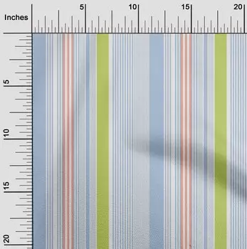 oneOone Хлопковая гибкая ткань Многоцветная полосатая ткань с принтом в ярдах 40 дюймов 42 Inch Wide - Viscose Chiffon синий