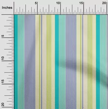 oneOone Хлопковая гибкая ткань Многоцветная полосатая ткань с принтом 1 ярд 40 дюймов 42 Inch Wide - Viscose Chiffon чёрный