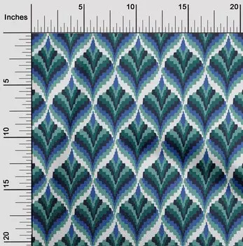 OneOone Хлопковая гибкая ткань Ogee с пламенным стежком и декоративным принтом BTY 40 дюймов 42 Inch - Viscose Chiffon мох зеленого