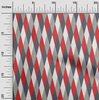 oneOone Хлопковая гибкая ткань ярко-красного цвета в клетку Argyle Материал платья Ткань с принтом Ткань в ярдах 40 дюймов 42 Inch Wide - Viscose Chiffon красный