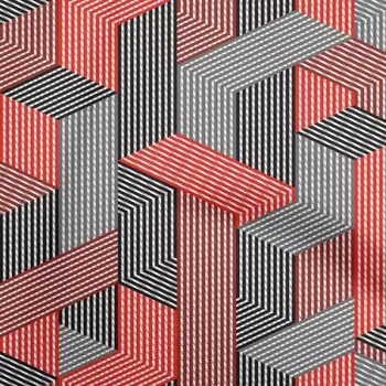 OneOone Хлопковая гибкая ткань ярко-красного цвета, принадлежности для геометрического квилтинга, швейная ткань с принтом, 40 дюймов в дворе 42 Inch Wide - Viscose Chiffon синий