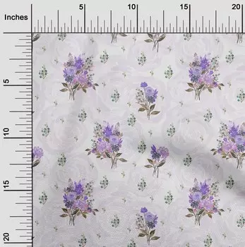 OneOone Хлопковая гибкая ткань с акварельными листьями и пионами, цветочный декор, ткань с принтом BTY, 40 дюймов 42 Inch - Viscose Chiffon светло-желтого