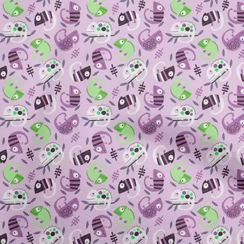 OneOone хлопковая гибкая ткань с аметистом, детская швейная ткань с животными, во дворе, с принтом, принадлежности для шитья одежды «сделай сам», 40 дюймов 42InchWide-ViscoseChiffon бежевый