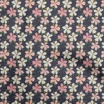 OneOone Хлопковая гибкая ткань с баклажанами фиолетового цвета, ткань с тропическим цветочным принтом для шитья, ткань для рукоделия с принтом во дворе, 40 дюймов 42 Inch Wide - Viscose Chiffon коричневый