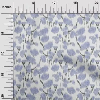 oneOone Хлопковая гибкая ткань с цветочным принтом икат в ярдах шириной 40 дюймов 42 Inch Wide - Viscose Chiffon чёрный