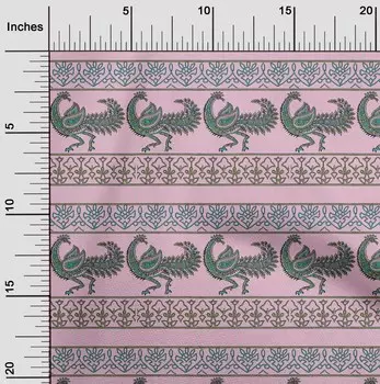 oneOone Хлопковая гибкая ткань с цветочным принтом и павлином в ярдах 40 дюймов 42 Inch - Viscose Chiffon чёрный