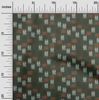 oneOone Хлопковая гибкая ткань с мазком кистью Икат Ткань с принтом в ярдах 40 дюймов 42 Inch Wide - Viscose Chiffon чёрный