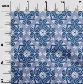 OneOone Хлопковая гибкая ткань с вихревым принтом икат, ширина 40 дюймов в ярдах 42 Inch Wide - Viscose Chiffon кремовый