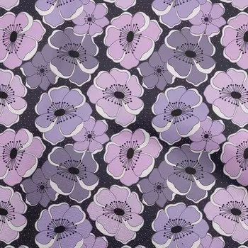 oneOone Хлопковая гибкая ткань салатового цвета в горошек с цветочным принтом Материал ткани Ткань с принтом в ярдах 40 дюймов 42 Inch Wide - Viscose Chiffon серый