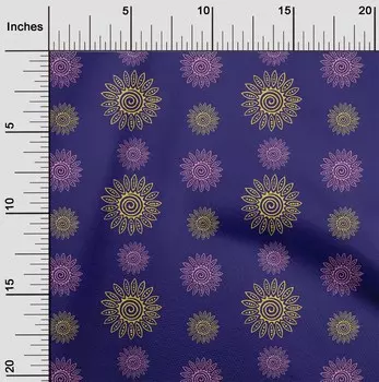 oneOone Хлопковая гибкая ткань со спиральными и цветочными принтами в ярдах, 40 дюймов 42 Inch - Viscose Chiffon чёрный