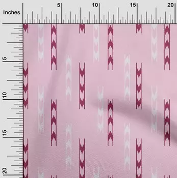 OneOone Хлопковая гибкая ткань со стрелкой и принтом Kasuri в ярдах 40 дюймов 42 Inch - Viscose Chiffon синий