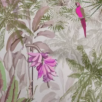 OneOone хлопковая гибкая ткань среднего фиолетового цвета, ткань для шитья тропических животных во дворе с принтом, принадлежности для шитья одежды «сделай сам», 40 дюймов 42 Inch Wide - Viscose Chiffon лаймовый