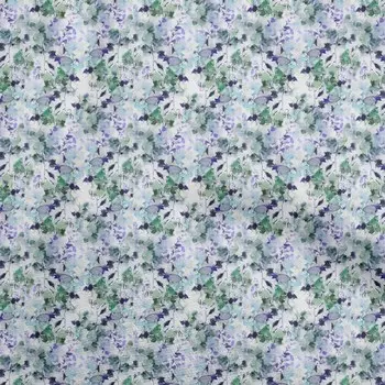 OneOone Хлопковая гибкая ткань среднего синего цвета с абстрактным акварельным цветочным шитьем, ткань для шитья во дворе с принтом, принадлежности для шитья одежды своими руками, 40 дюймов 42 Inch Wide - Viscose Chiffon серый