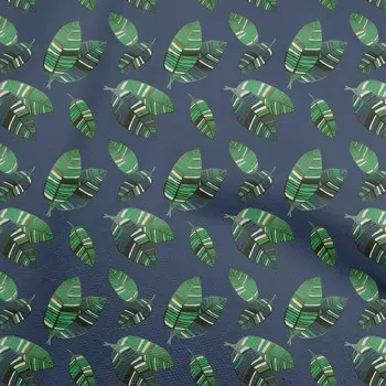 OneOone Хлопковая гибкая ткань среднего синего цвета с листьями Швейный материал Ткань с принтом в ярдах 40 дюймов 42 Inch Wide - Viscose Chiffon коричневый